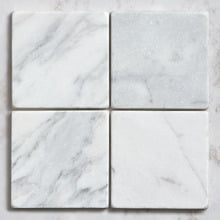 Apollo 100x100mm Tumbled Calacatta Gold Square Marble Tile